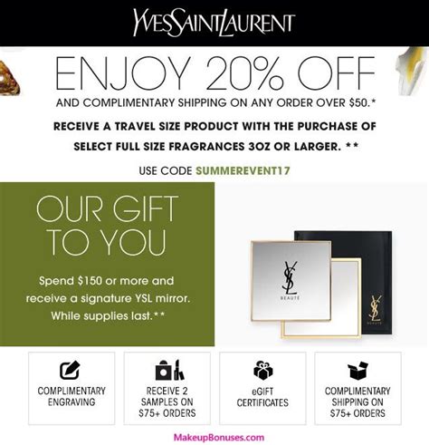 ysl perfume promo code|ysl first order promo code.